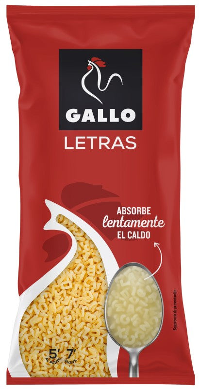 PASTA GALLO LETRAS 250
