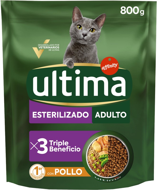 ULTIMA GATO ESTERILIZADO 800G POLLO