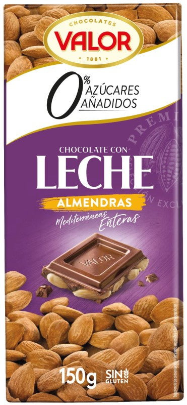 CH VALOR S/AZ LECHE-ALMENDRA 150G