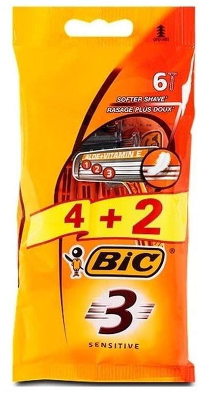 MAQ DES BIC 3 HOJAS 4+2U SENSITIVE