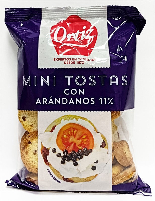 MINI TOSTAS ORTIZ 90G ARANDANOS