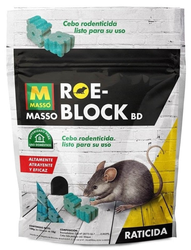 RATICIDA MASSO BLOCK 100G