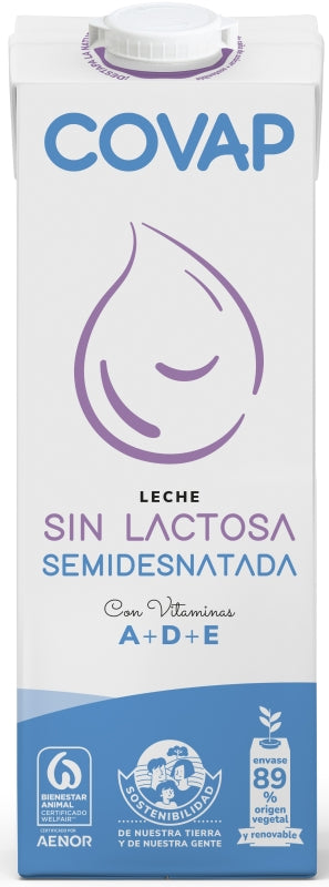 LECHE S/LACT COVAP SEMI-DE BK 1L