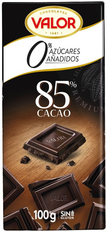 CH VALOR S/AZ NEGRO 85% 100G