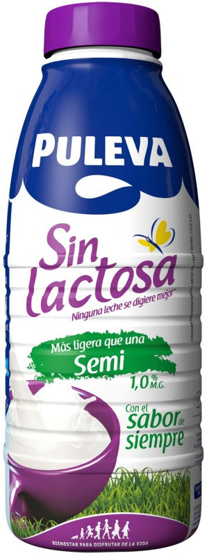 LECHE S/LACT PULEVA SEMI BTLLA 1L