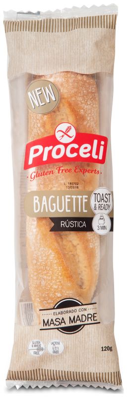 BAGUETTE RUSTI PROCELI S/GLUT 120G
