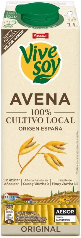 BEBIDA AVENA VIVE SOY 1L