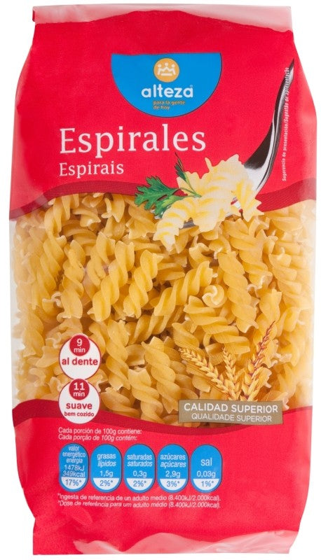 PASTA ALTEZA ESPIRALES 500G
