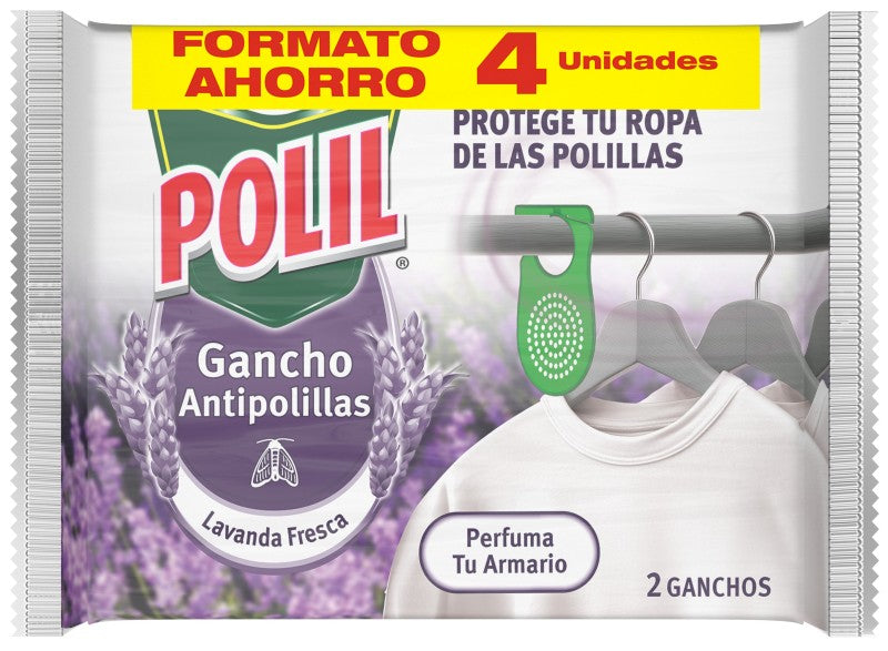ANTIPOL GANCHO POLIL LAVANDA 4U