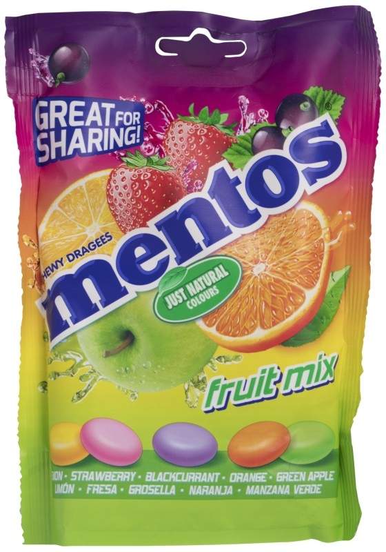 CARAMELOS MENTOS FRUIT MIX 160G