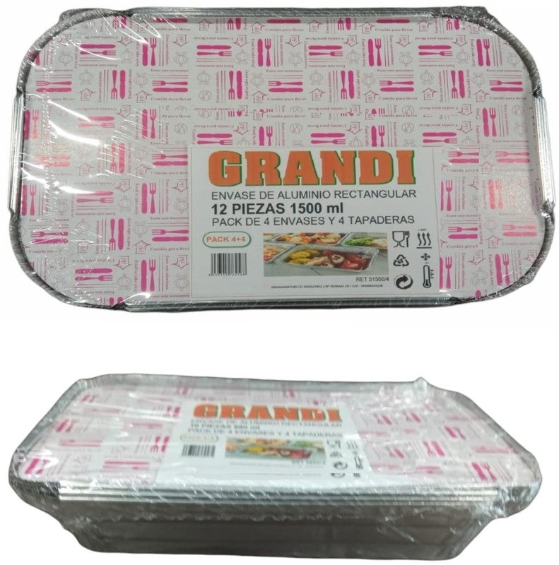 ENVASE ALUM GRANDI+TAP 4 GDE 1500ML