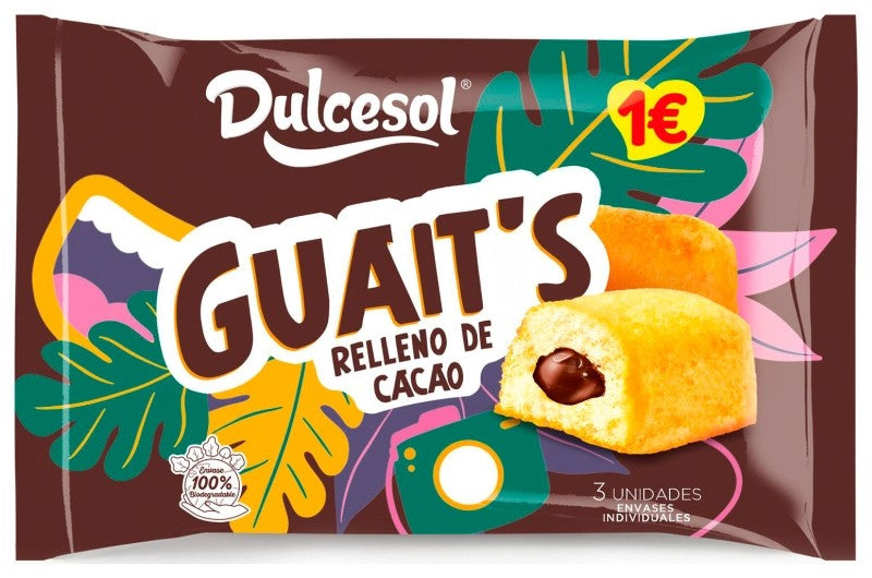 GUAIT´S DULCESOL 135G 3U CACAO