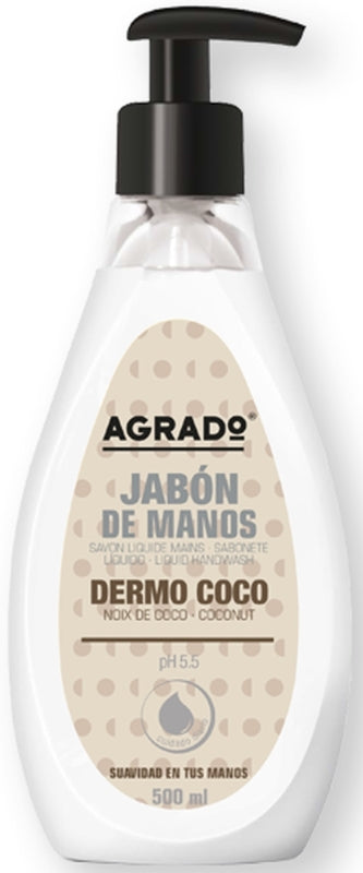 JABON MANOS AGRADO DF 500 DERM COCO