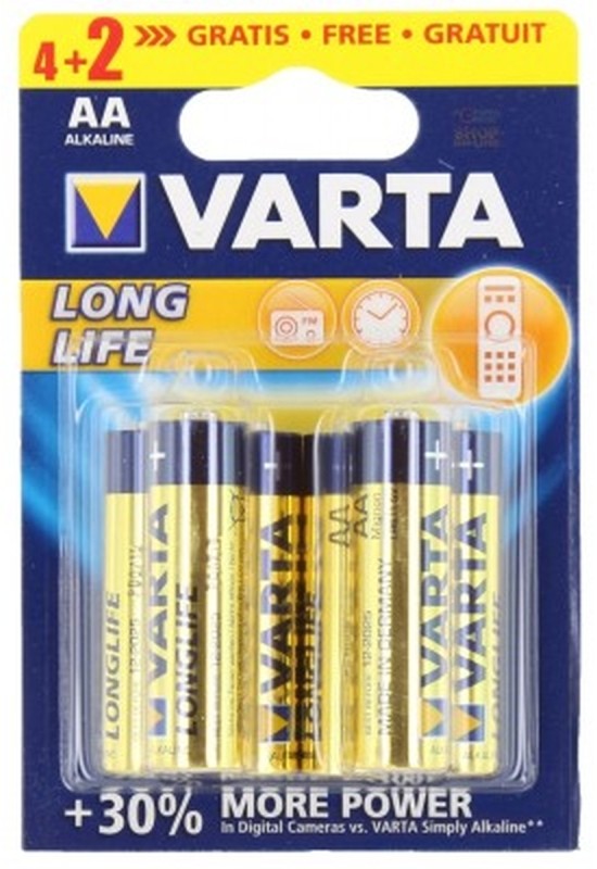 PILA VARTA LONGLIFE AA 4+2U