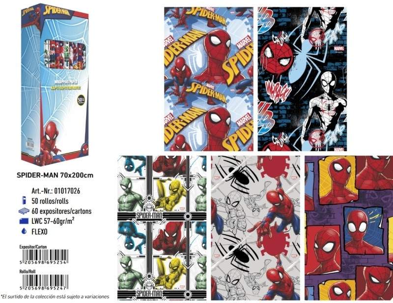 PAPEL REGAL SPIDERMAN 2X0,70