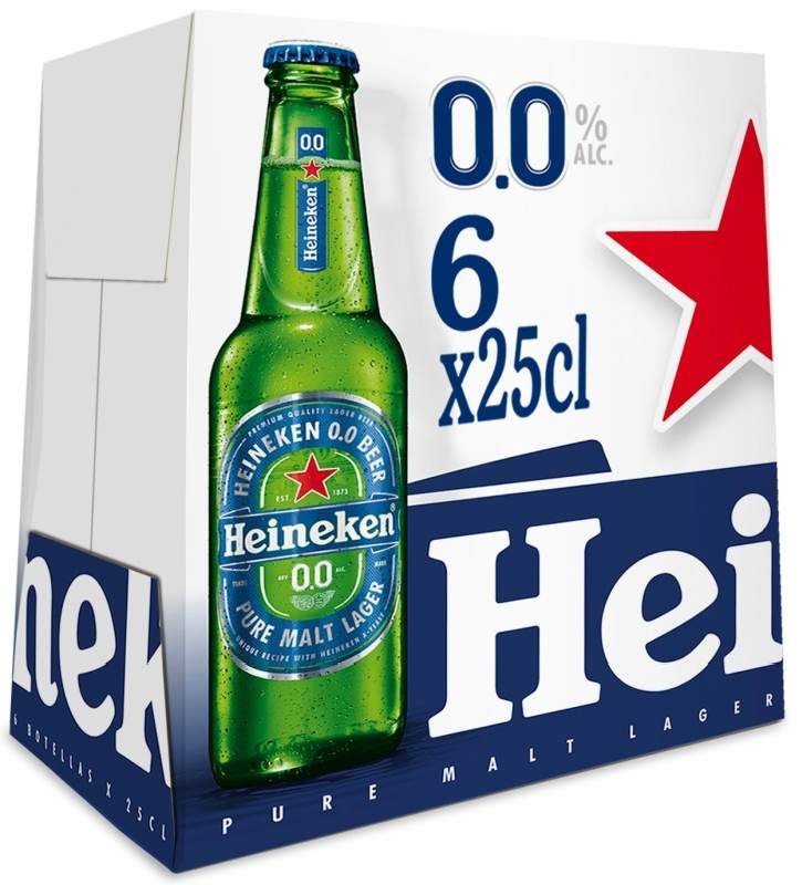 CERVEZA HEINEKEN 1/4 S/R 0'0 PK6
