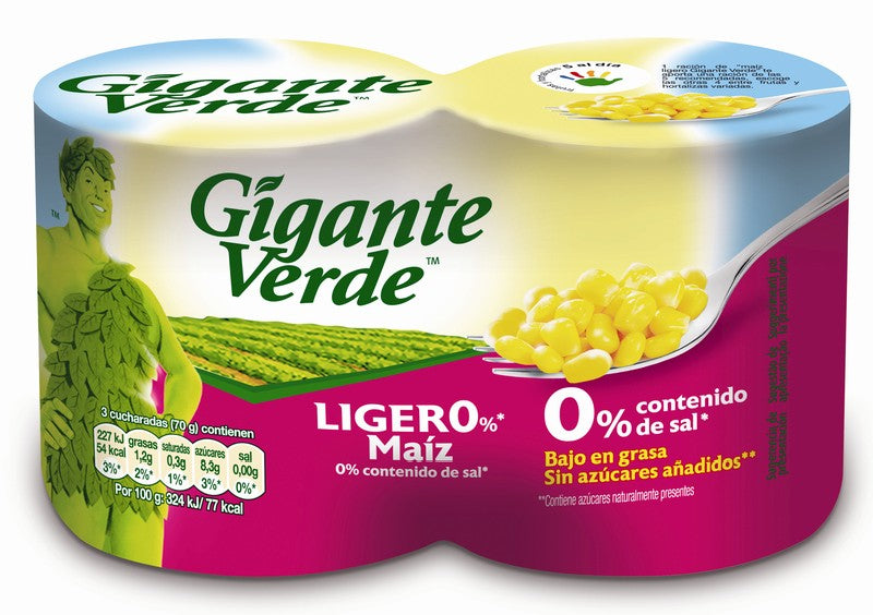 MAIZ DULCE GTE VERDE PK2 160G LIGER