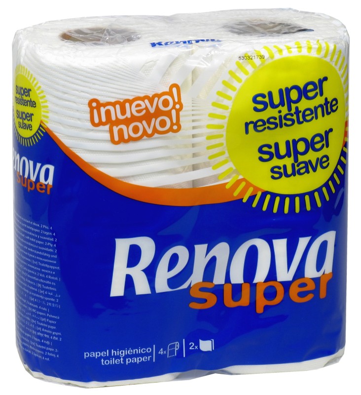 PAPEL RENOVA SUPER 2C 16,3M 4 ROL