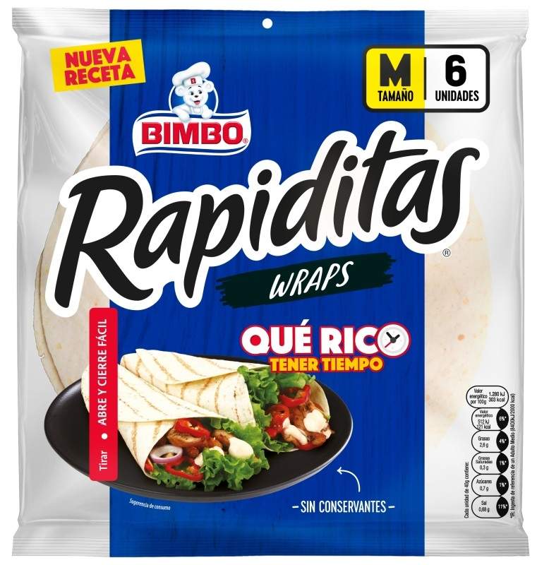 RAPIDITAS BIMBO PK 6 TORTITAS 250G