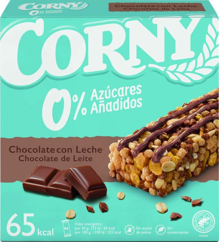 BARRITA CORNY 0% 6X20G CHOCO