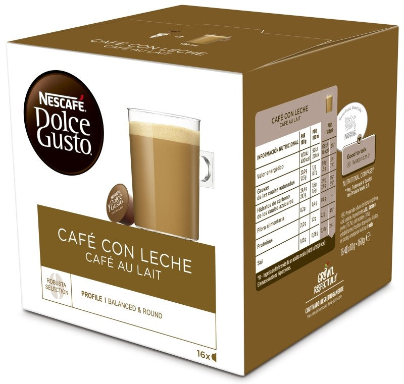 CAFE D.GUSTO C/LECHE 16 CAP