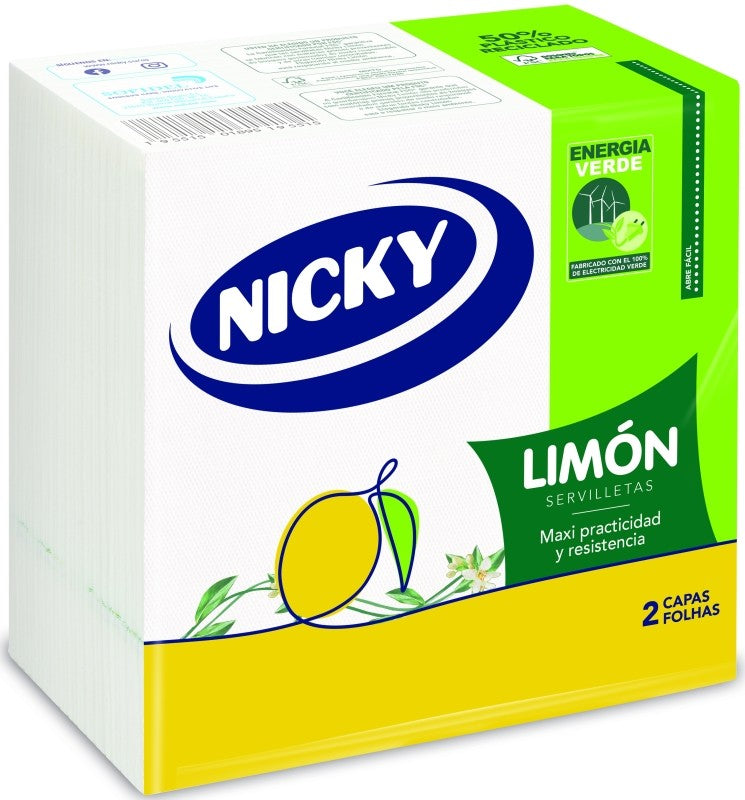 SERVILLETA NICKY LIMON 2C 33X33 65U