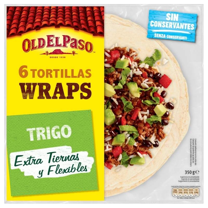 TORTILLAS TRIGO OLDELPASO WRAPS 350
