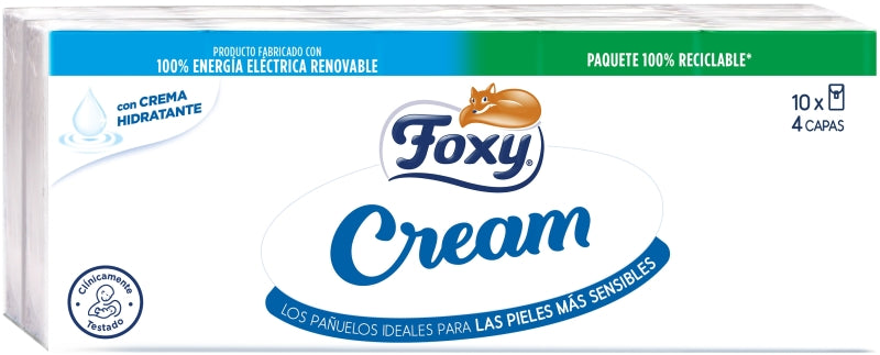 PAÑUELOS FOXY CREAM 4C PTE 10U