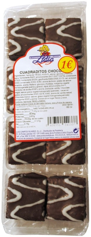 CUADRADITOS CHOCO LIDIA 160G