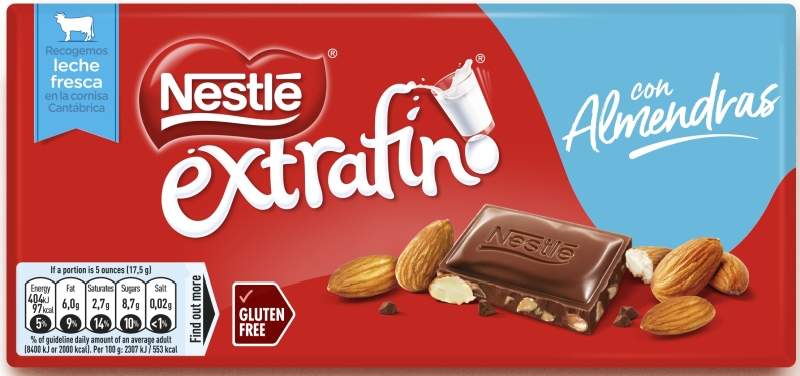 CH NESTLE EXTRAFINO ALMENDRA 123G