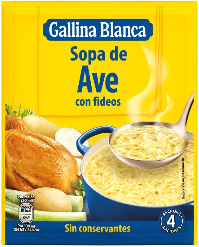 SOPA G BCA 76G AVE C/FIDEOS