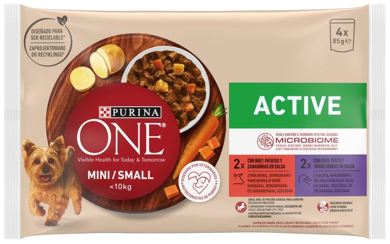 ONE PERRO ACTIVE BUEY/PATO 4X85G