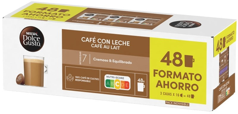 CAFE D.GUSTO C/LECHE MAXI 48 CAP