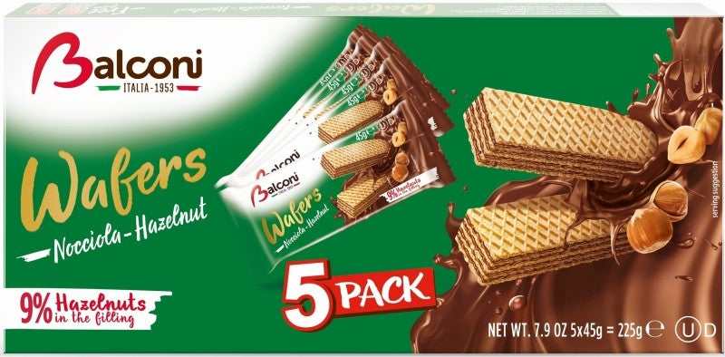 GALLET WAFER BALCONI 225G NOCCIOLA