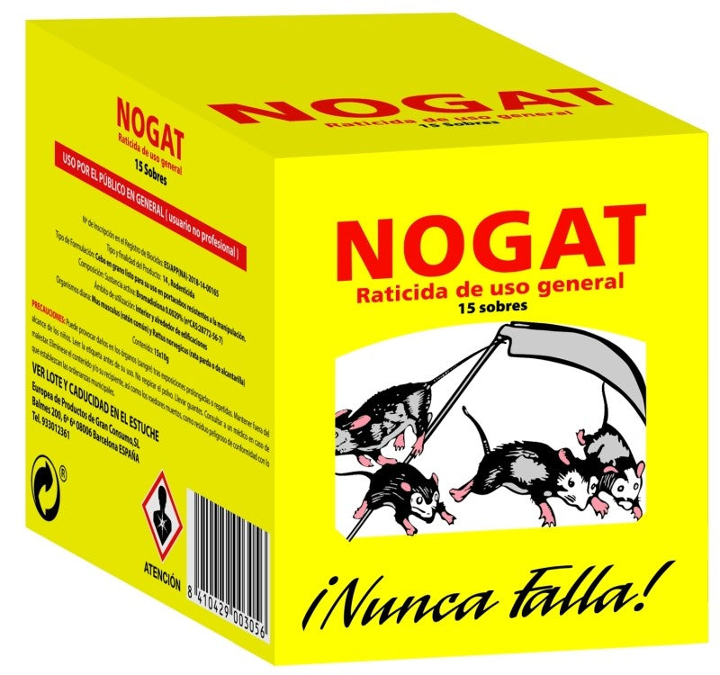 RATICIDA NOGAT 15 SOBRES X 10G