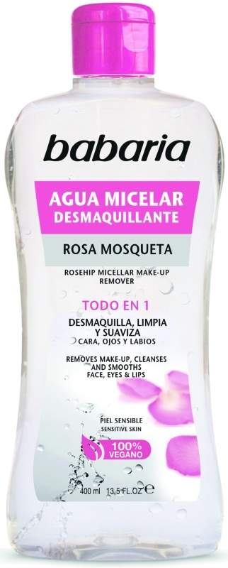 AGUA MICELAR BABARIA 400 ROSA MOSQ