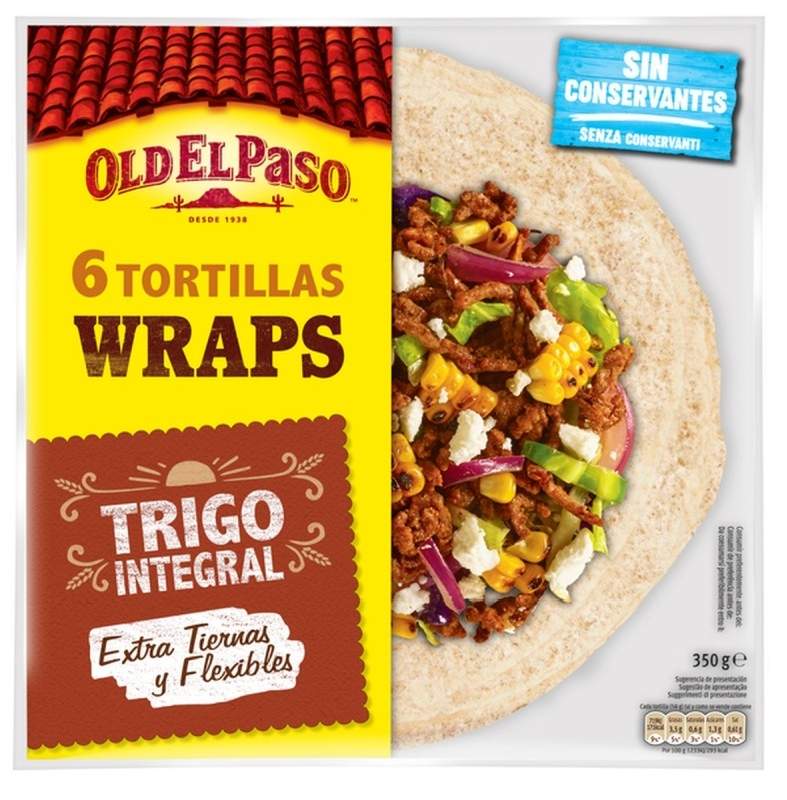 TORTILLAS INTEG OLDELPASO WRAPS 350
