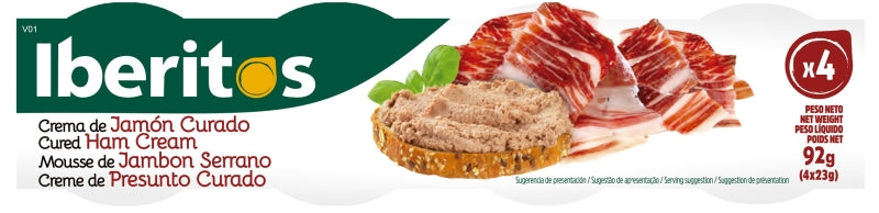 CREMA DE JAMON IBERITOS PORC 4X23G