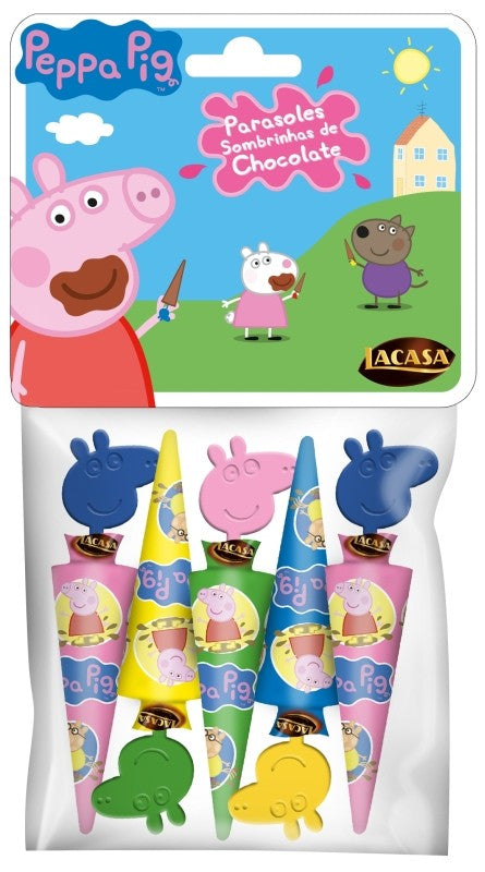 PARAGUAS CHOCOLATE PEPPA PIG 10G 5U