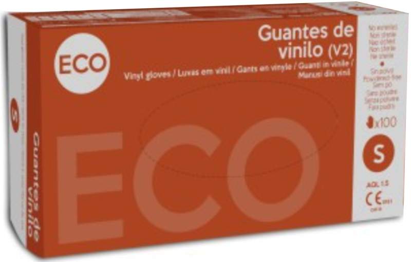 GUANTE ECO VINILO S 100U