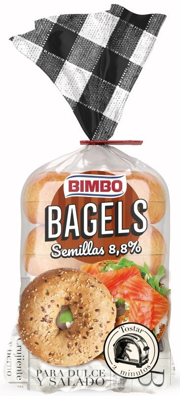 BAGELS BIMBO 4U 300G SEMILLA