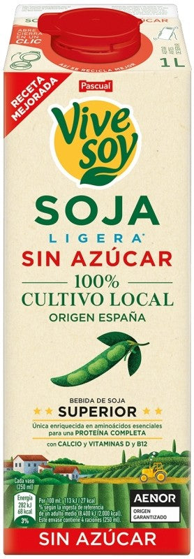 BEBIDA SOJA VIVE SOY 1L S/AZUCAR