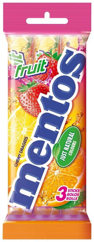CARAMELOS MENTOS 3X38G FRUIT