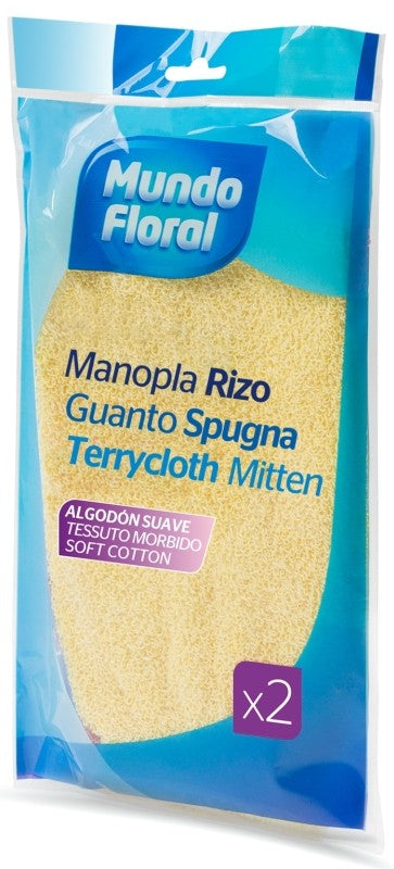 MANOPLA BAÑO RIZO M.FLORAL 2U