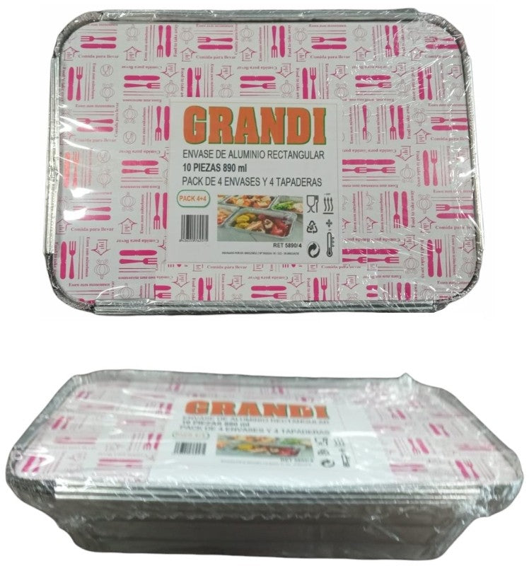 ENVASE ALUM GRANDI+TAP 4 MDN 890ML