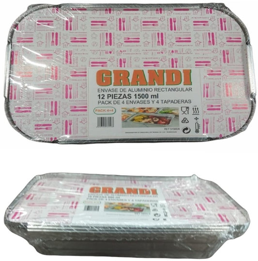 ENVASE ALUM GRANDI+TAP 4 GDE 1500ML