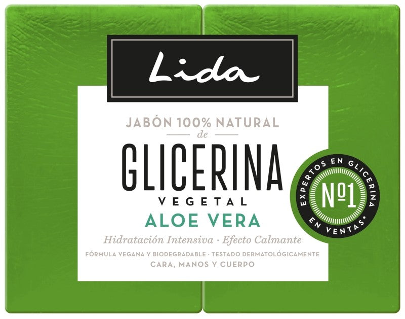 JABON GLICER LIDA 125 PK2 ALOE VERA
