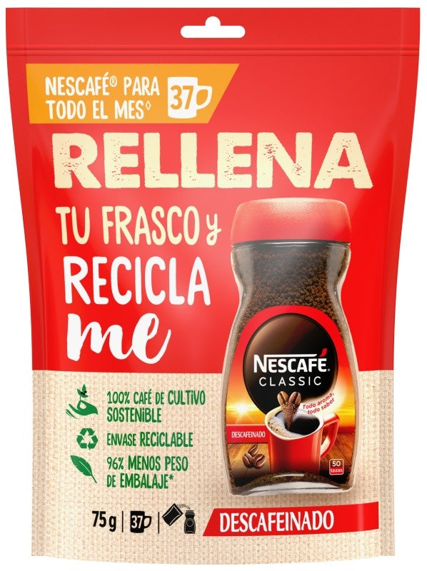 CAFE SOLUB NESCAFE DESCAF DOYPAC 75
