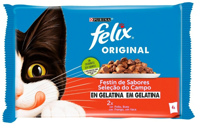 FELIX GATO ORIGINAL 4X85G CARNE