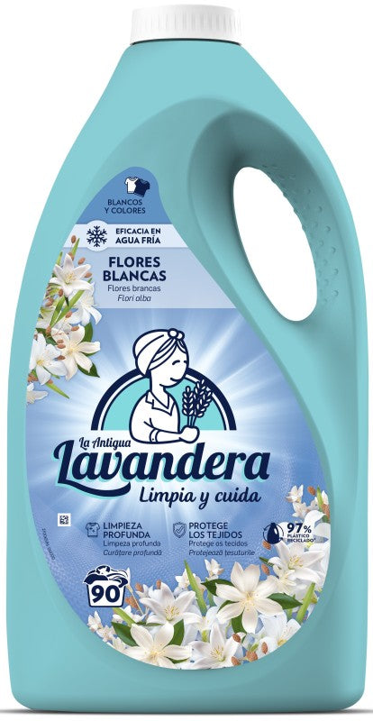 LAVANDERA LIQ 4,5L 90D FLOR BLANCA